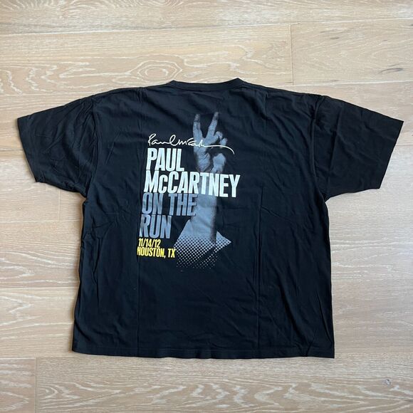 Paul McCartney Houston Texas 11/14/12 Official Tour Concert Tee 2XL Black NWT - Picture 2 of 3